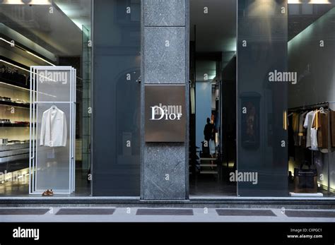 Dior shop via montenapoleone milan Stock Photos 